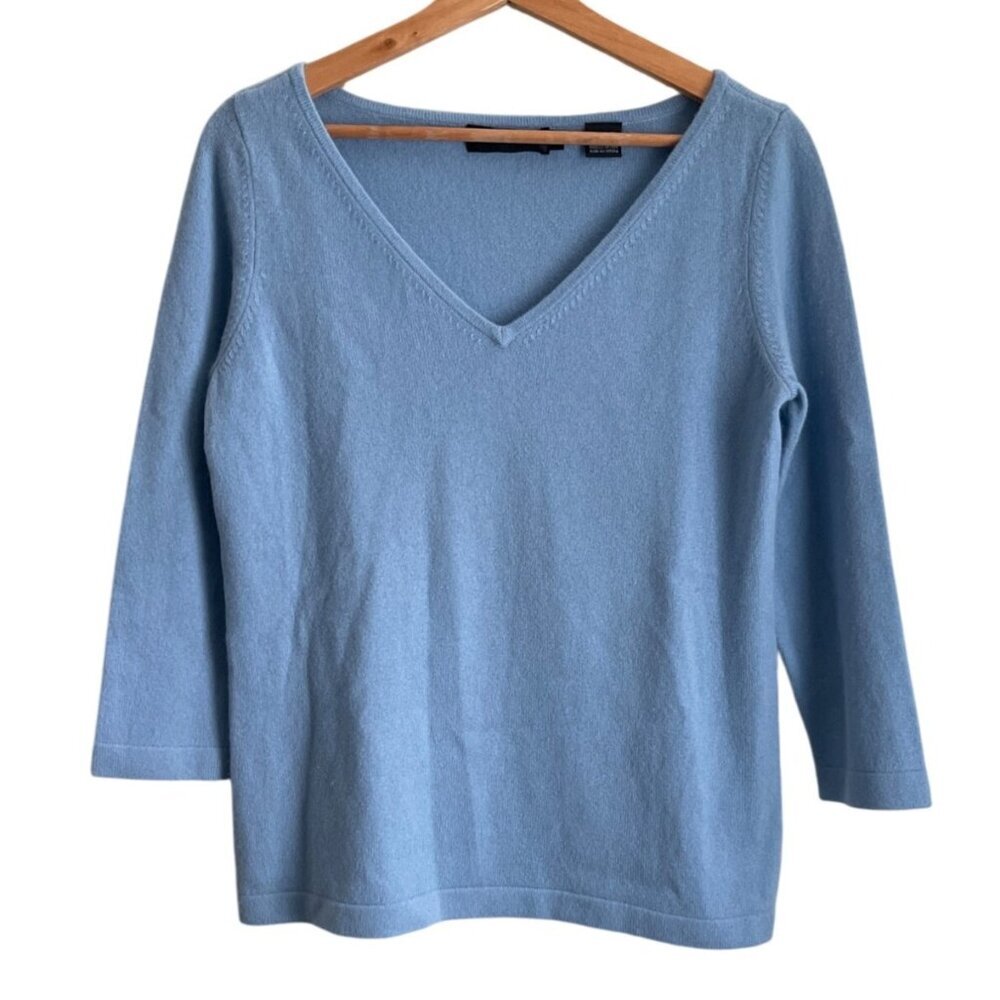 Dana Buchman Women Cashmere Sweater Size M Classic Minimalist Old Money Coastal
